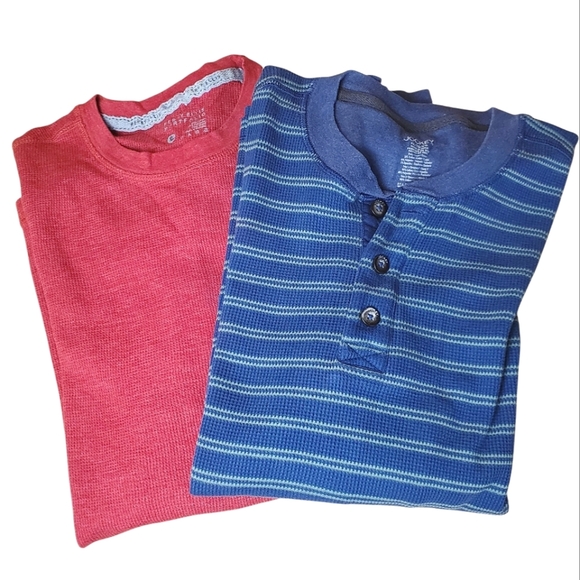 2 Men's Waffle Knit Long Sleeve Tees. Perry Ellis & Jockey. XL. E0072 - Picture 1 of 9